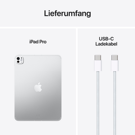 iPad Pro 11" Wi-Fi + Cellular mit Standardglas, 512GB, Silber