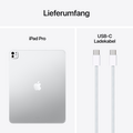 iPad Pro 13" Wi-Fi + Cellular mit Standardglas, 1TB, Silber