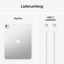 iPad Pro 13" Wi-Fi + Cellular mit Nanotexturglas, 1TB, Silber