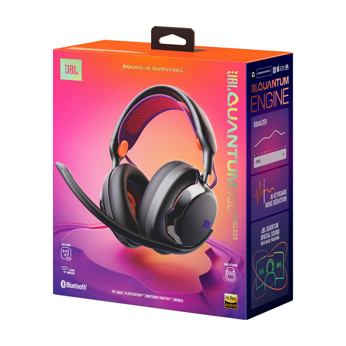 JBL Quantum 950, Bluetooth Over-Ear-Gaming-Headset, schwarz