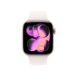 Apple Watch Series 11 GPS, 42 mm Aluminiumgehäuse Roségold, Sportarmband Blassrosa - M/L