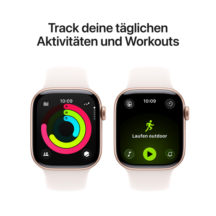Apple Watch Series 11 GPS, 42 mm Aluminiumgehäuse Roségold, Sportarmband Blassrosa - M/L