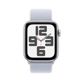 Sie sehen das Produktbild 04 von Apple Watch SE GPS, Aluminium silber, 44mm mit Sport Loop, wolkenblau> Apple Watch SE GPS, Aluminium silber, 44mm mit Sport Loop, wolkenblau>