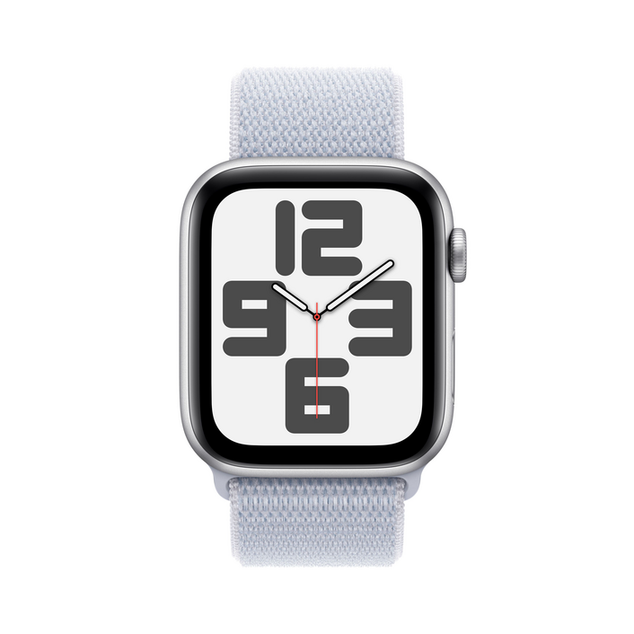Sie sehen das Produktbild 04 von Apple Watch SE GPS, Aluminium silber, 44mm mit Sport Loop, wolkenblau> Apple Watch SE GPS, Aluminium silber, 44mm mit Sport Loop, wolkenblau>