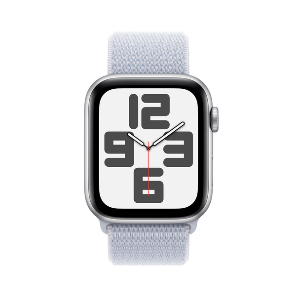 Sie sehen das Produktbild 04 von Apple Watch SE GPS, Aluminium silber, 44mm mit Sport Loop, wolkenblau> Apple Watch SE GPS, Aluminium silber, 44mm mit Sport Loop, wolkenblau>