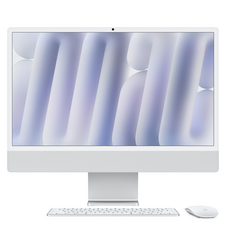 iMac 24" mit 4.5K Retina Display mit Nanotexturglas, M4 Chip 10-Core CPU und 10-Core GPU, 16GB, 256GB SSD, silber