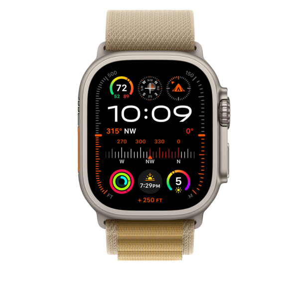 Sie sehen das Produktbild 05 von Apple Watch 49mm Alpin-Loop, mandel - large - Gehäusefarbe natur> Apple Watch 49mm Alpin-Loop, mandel - large - Gehäusefarbe natur>