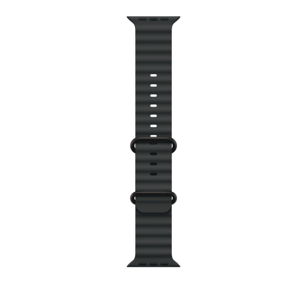 Apple Watch 49mm Ocean-Armband, schwarz - Gehäusefarbe schwarz