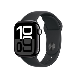 Sie sehen das Produktbild 02 von Apple Watch Series 10 GPS, Aluminium diamantschwarz, 42mm mit Sportarmband, schwarz - S/M> Apple Watch Series 10 GPS, Aluminium diamantschwarz, 42mm mit Sportarmband, schwarz - S/M>