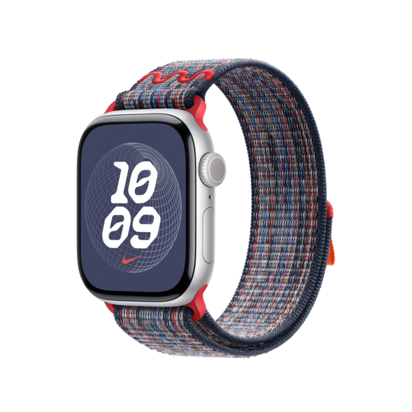 Apple Watch 40mm Nike Sport Loop, blau/rot>