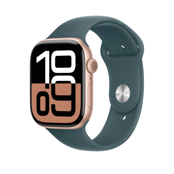 Apple Watch 46mm Sportarmband, seegrün - S/M