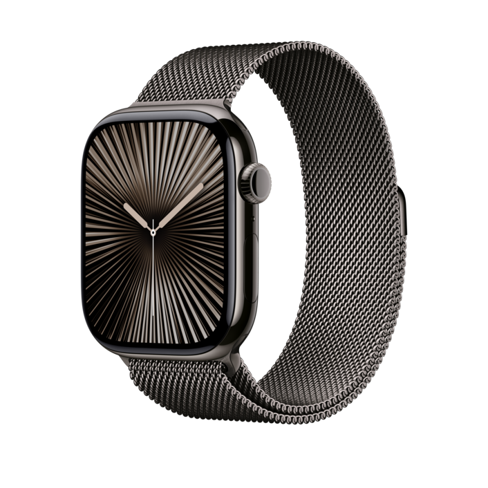 Sie sehen das Produktbild 04 von Apple Watch 46mm Milanaise-Armband, schiefer - M/L Apple Watch 46mm Milanaise-Armband, schiefer - M/L
