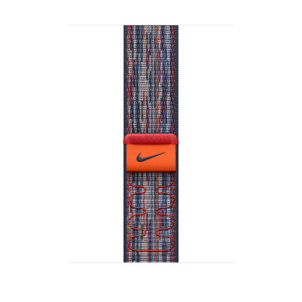 Sie sehen das Produktbild 02 von Apple Watch 46mm Nike Sport Loop, blau/rot Apple Watch 46mm Nike Sport Loop, blau/rot