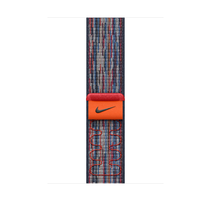 Apple Watch 46mm Nike Sport Loop, blau/rot