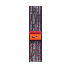 Sie sehen das Produktbild 02 von Apple Watch 46mm Nike Sport Loop, blau/rot Apple Watch 46mm Nike Sport Loop, blau/rot