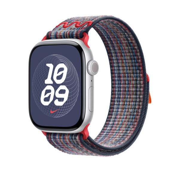 46 mm Nike Sport Loop Blau/Rot