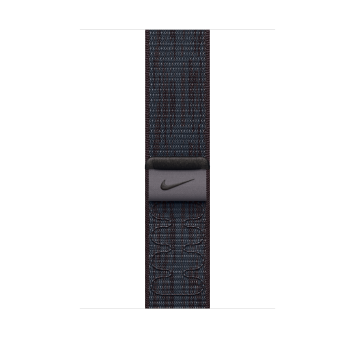 Sie sehen das Produktbild 02 von Apple Watch 46mm Nike Sport Loop, schwarz/blau Apple Watch 46mm Nike Sport Loop, schwarz/blau