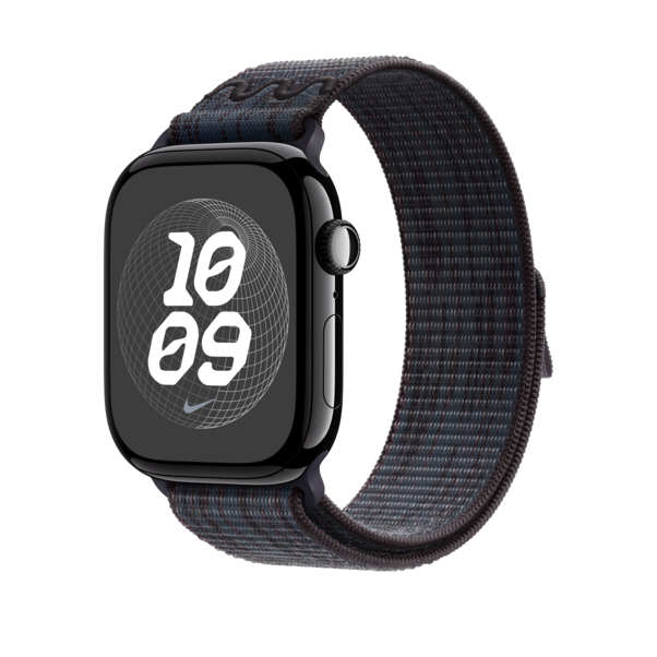 Apple Watch 46mm Nike Sport Loop, schwarz/blau
