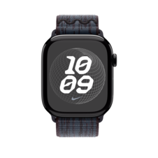 Sie sehen das Produktbild 06 von Apple Watch 46mm Nike Sport Loop, schwarz/blau Apple Watch 46mm Nike Sport Loop, schwarz/blau