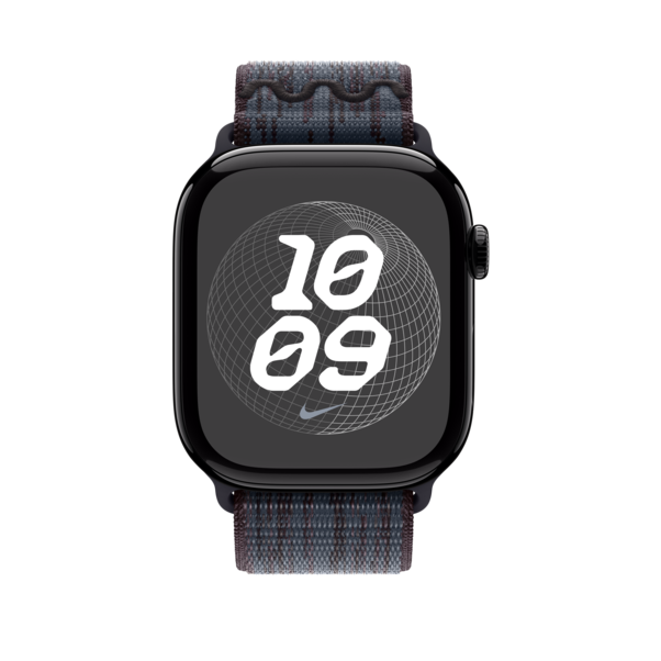 Apple Watch 46mm Nike Sport Loop, schwarz/blau