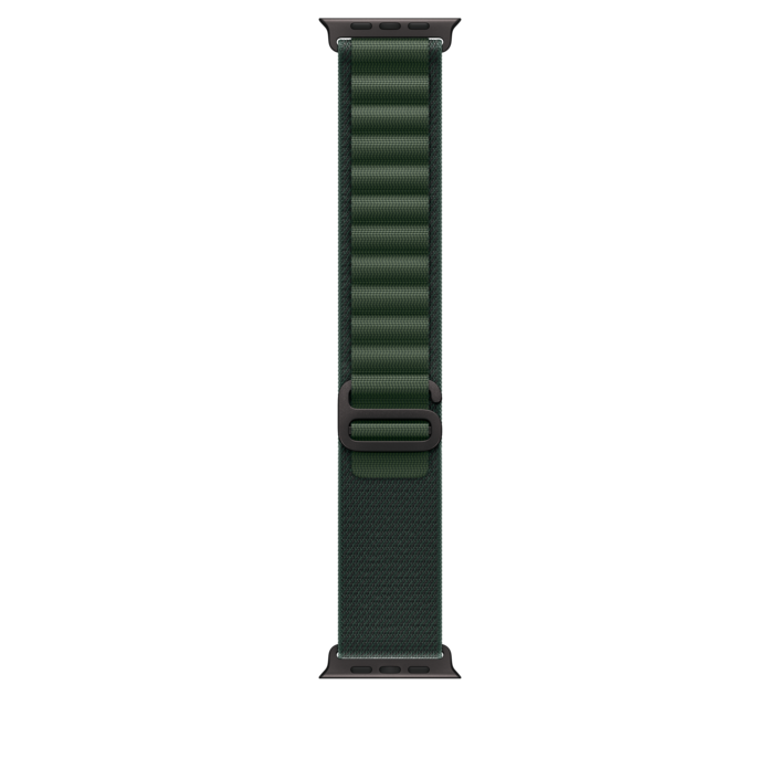 Apple Watch 49mm Alpin-Loop, dunkelgrün - large - Gehäusefarbe schwarz