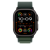 Apple Watch 49mm Alpin-Loop, dunkelgrün - large - Gehäusefarbe schwarz