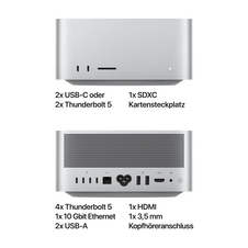 Mac Studio M4 Max Chip mit 14-Core CPU, 32-Core GPU, 36GB, 512GB SSD