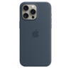Apple iPhone 15 Pro Max Silikon Case mit MagSafe, sturmblau>