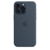 Apple iPhone 15 Pro Max Silikon Case mit MagSafe, sturmblau>