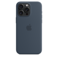 Apple iPhone 15 Pro Max Silikon Case mit MagSafe, sturmblau>
