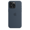 Apple iPhone 15 Pro Max Silikon Case mit MagSafe, sturmblau>