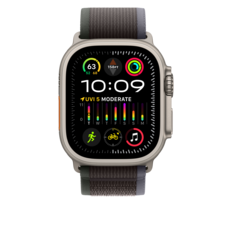 Sie sehen das Produktbild 04 von Apple Watch 49mm Trail Loop, blau/schwarz, M/L> Apple Watch 49mm Trail Loop, blau/schwarz, M/L>