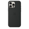 Apple iPhone 16 Pro Max Silikon Case mit MagSafe, schwarz