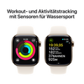 Apple Watch Series 10 GPS + Cellular, Titan gold, 42mm mit Sportarmband, polarstern - M/L&gt;