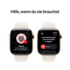Sie sehen das Produktbild 12 von Apple Watch Series 10 GPS + Cellular, Titan gold, 42mm mit Sportarmband, polarstern - M/L> Apple Watch Series 10 GPS + Cellular, Titan gold, 42mm mit Sportarmband, polarstern - M/L>