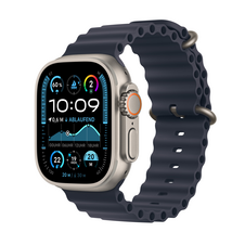 Apple Watch Ultra 2 GPS + Cellular, 49 mm Titangehäuse Natur, Ocean Armband Marine
