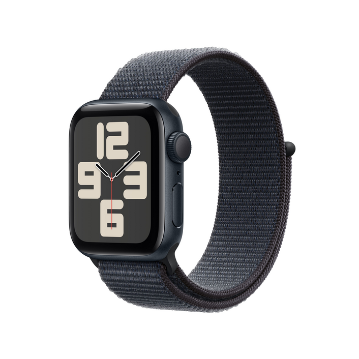 Apple Watch SE GPS, Aluminium mitternacht, 40mm mit Sport Loop, tinte&gt;