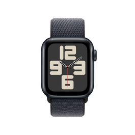 Apple Watch SE GPS, Aluminium mitternacht, 40mm mit Sport Loop, tinte&gt;