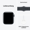 Apple Watch SE GPS + Cellular, Aluminium mitternacht, 40mm mit Sportarmband, mitternacht - S/M>