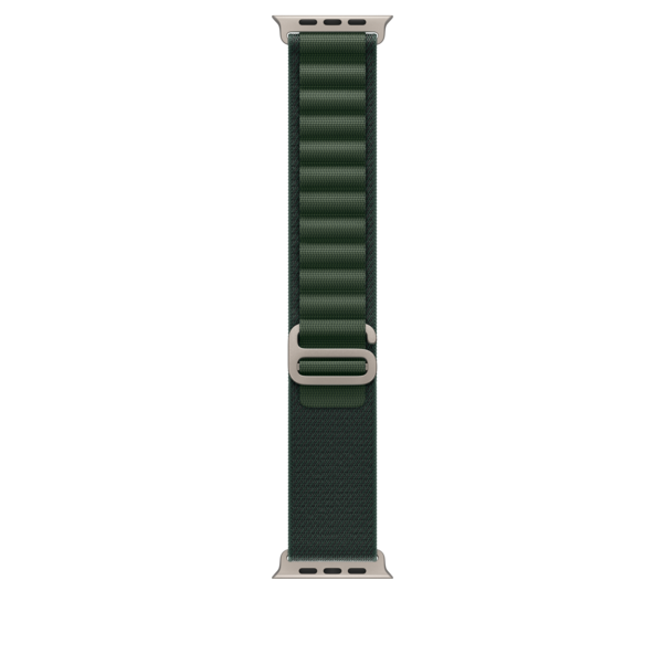 Apple Watch 49mm Alpin-Loop, dunkelgrün - medium - Gehäusefarbe natur