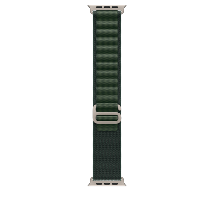 Apple Watch 49mm Alpin-Loop, dunkelgrün - medium - Gehäusefarbe natur