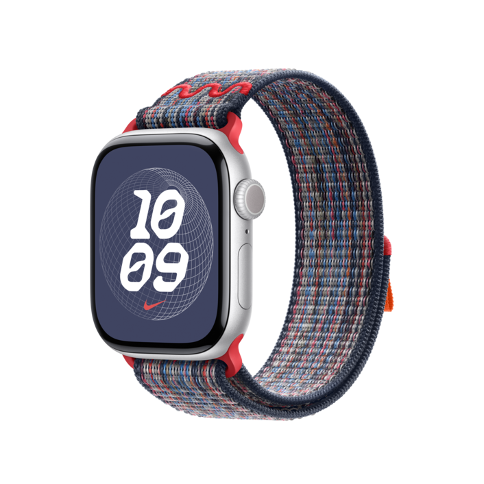 Apple Watch 42mm Nike Sport Loop, blau/rot