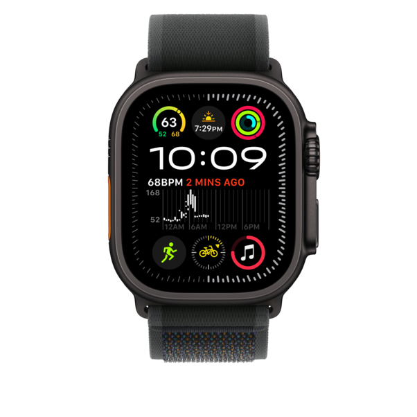 Sie sehen das Produktbild 05 von Apple Watch 49mm Trail-Loop, schwarz - M/L - Gehäusefarbe schwarz Apple Watch 49mm Trail-Loop, schwarz - M/L - Gehäusefarbe schwarz