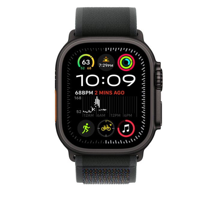 Apple Watch 49mm Trail-Loop, schwarz - M/L - Gehäusefarbe schwarz