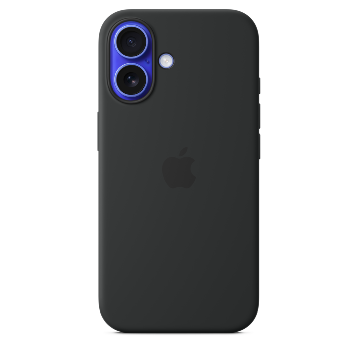 Apple iPhone 16 Silikon Case mit MagSafe, schwarz