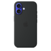 Apple iPhone 16 Silikon Case mit MagSafe, schwarz