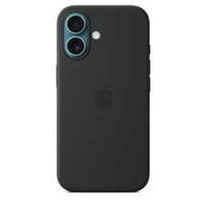 Sie sehen das Produktbild 04 von Apple iPhone 16 Silikon Case mit MagSafe, schwarz Apple iPhone 16 Silikon Case mit MagSafe, schwarz