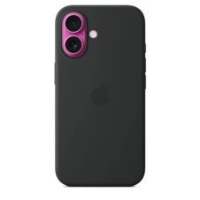 Sie sehen das Produktbild 05 von Apple iPhone 16 Silikon Case mit MagSafe, schwarz Apple iPhone 16 Silikon Case mit MagSafe, schwarz