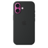 Apple iPhone 16 Silikon Case mit MagSafe, schwarz