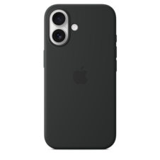 Apple iPhone 16 Silikon Case mit MagSafe, schwarz